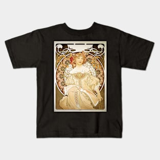 Alphonse Mucha - Painter Kids T-Shirt